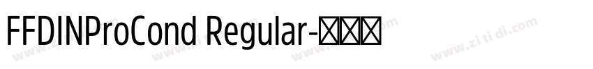 FFDINProCond Regular字体转换